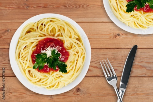 Tasty Italian Spaghetti noodles dish
