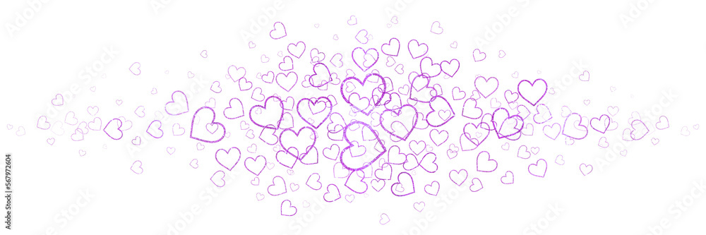 Abstract purple hearts background. Abstract purple love png. Valentine element.