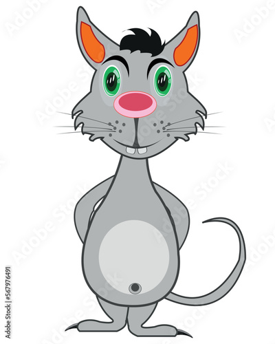 Animal rodent mouse cartoon on white background