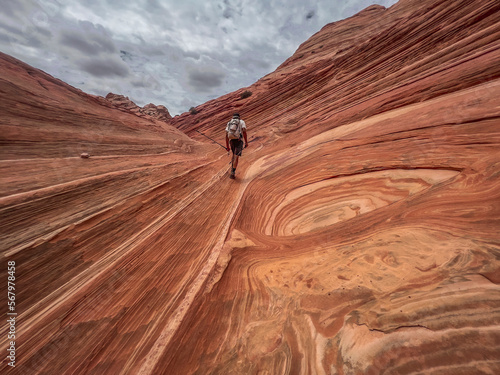 Headed up the hill in North Coyote Buttes photo