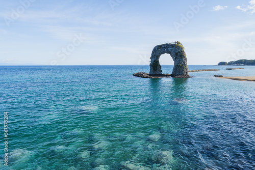 奥尻島で見た景色 (日本 - 北海道 - 鍋釣岩)