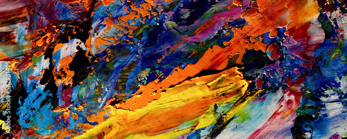 Color texture. Hand drawn oil painting on canvas. Abstract art background. Modern, contemporary art. Colorful canvas. Wall decor background	
