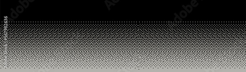 Pixel Halftone gradient. Black white square linear background, dither effect. Vector Backdrop