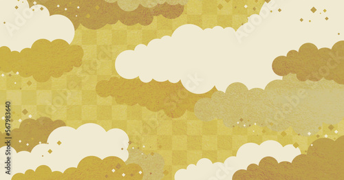 和雲 和 和風 和柄 和紙 金箔 背景 高級