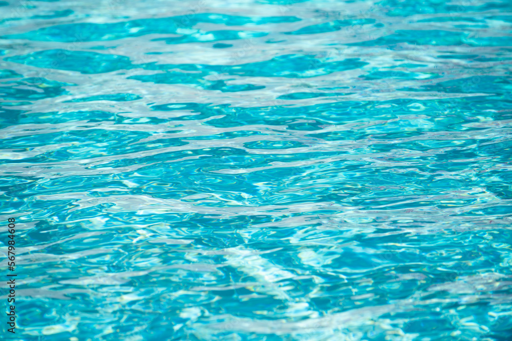 Water background, ripple waves. Blue swiming pool pattern. Sea surface. Water in swimming pool with sun reflection. Banner with copy space. Water background, ripple waves. Blue swiming pool pattern. Sea surface. Water in swimming pool with sun reflection. Banner with copy space.