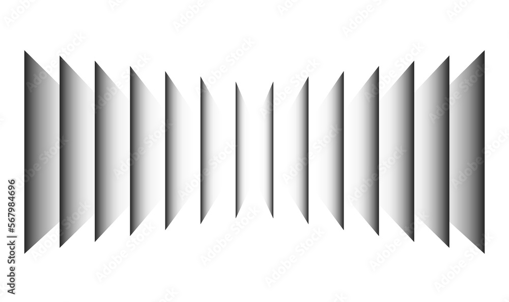 Abstract perspective rectangles overlay light shadow pattern isolated on white background. Vector illustration design template, modern background concept for technology, AI, music, science. Abstract perspective rectangles overlay light shadow pattern isolated on white background. Vector illustration design template, modern background concept for technology, AI, music, science.