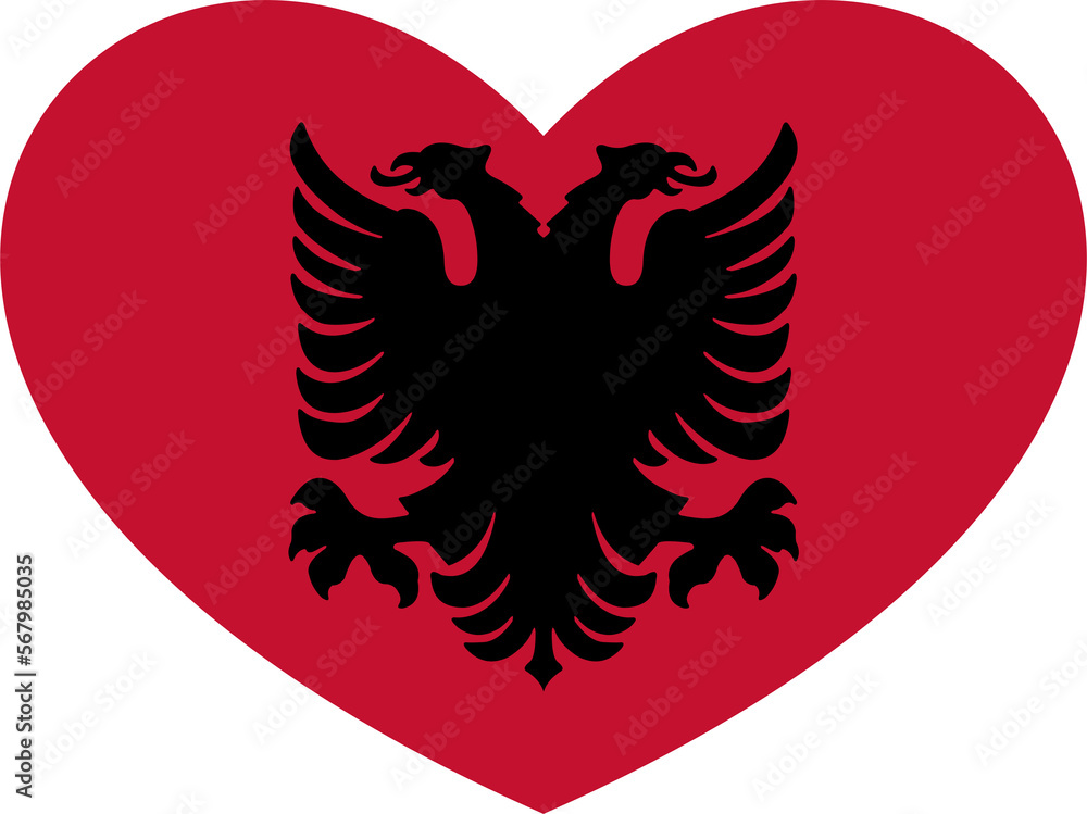 Albania flag heart shape 2023020468 Albania flag heart shape 2023020468