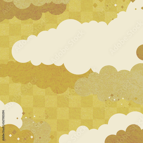 和雲 和 和風 和柄 和紙 金箔 背景 高級