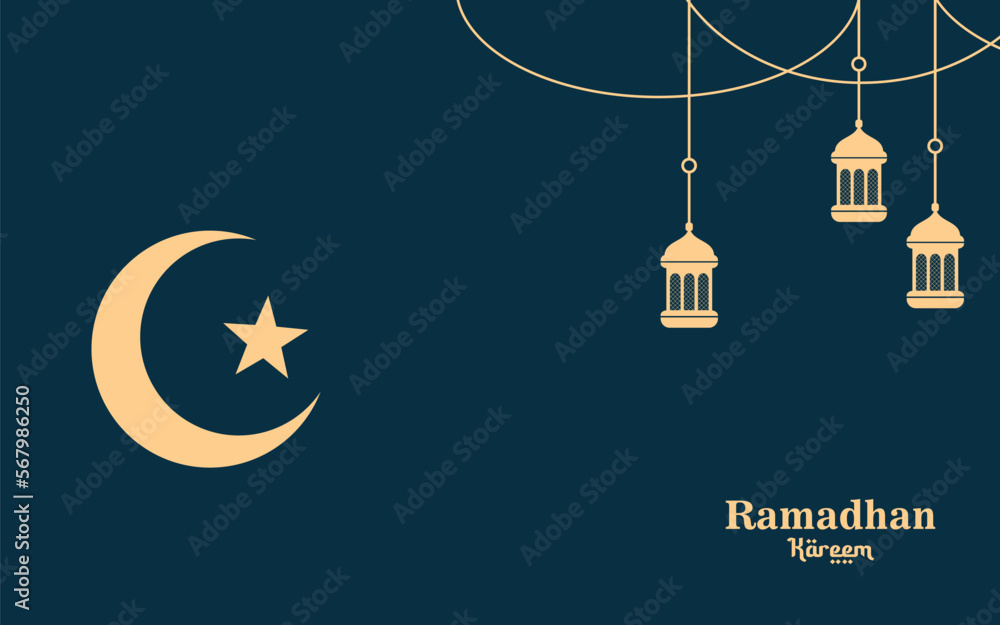 Ramadan Kareem banner decorative mandala in flat design. Ramadan Kareem banner decorative mandala in flat design.