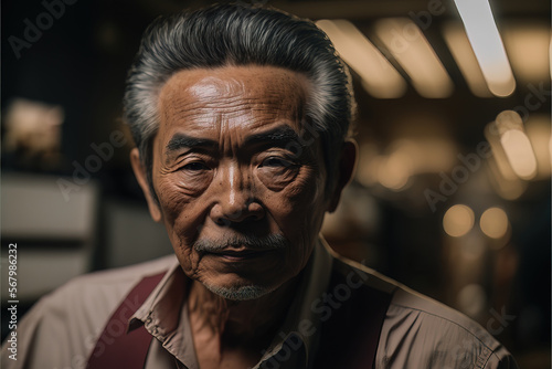 portrait of a vietnamese man looking at the camera created by AI