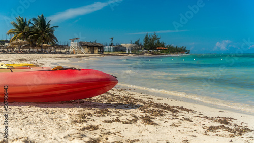 Kayak on a beautiful Caribbean beach