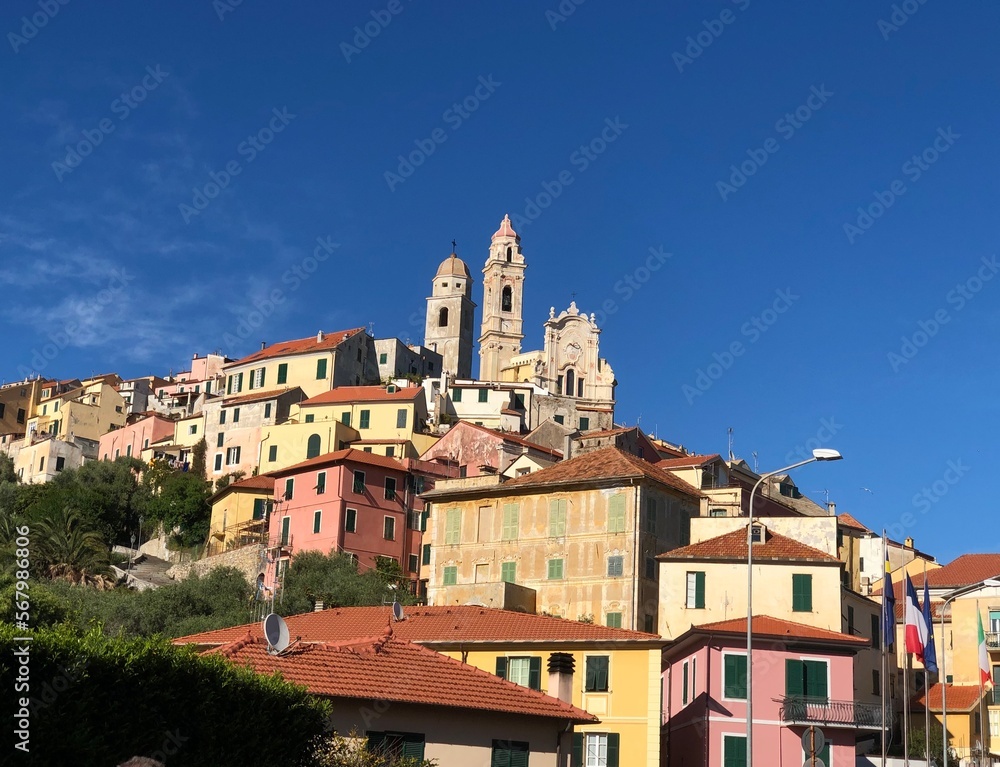 view of the town in Italy Ligurian Coast