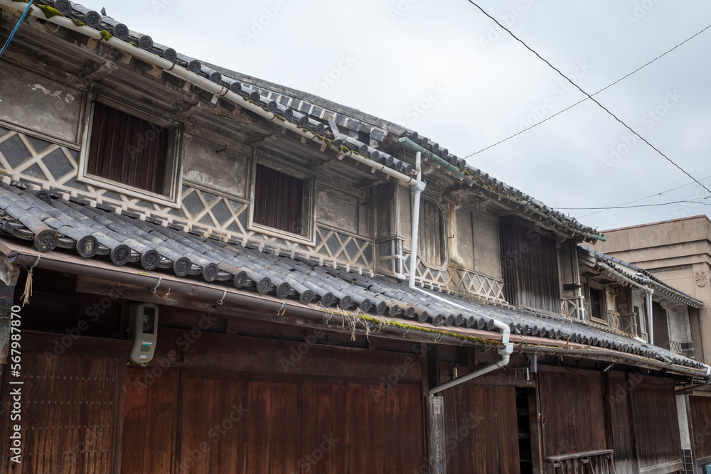 日本の岡山県の古くてとても美しい建物