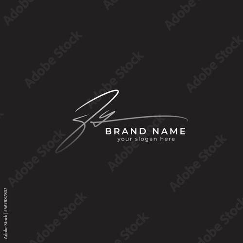 F Y initial letter signature logo or handwritten monogram