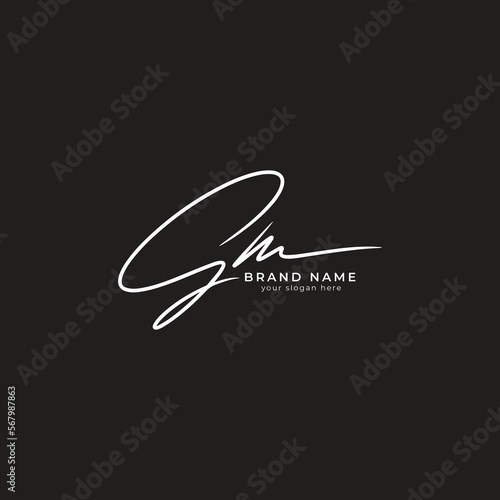 G M initial letter signature logo or handwritten monogram