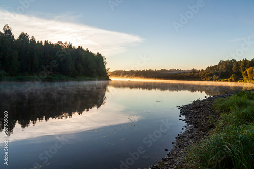 Sunrise over the lake