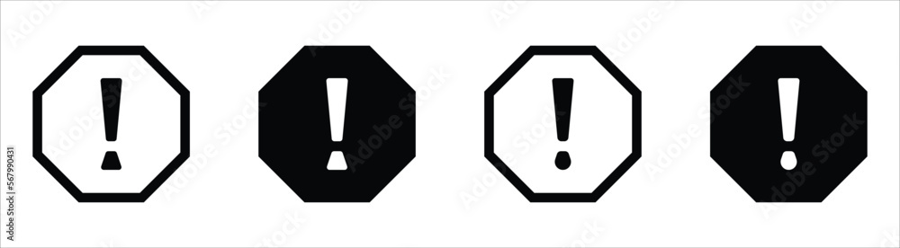 exclamtion mark icon set. error icon collections symbol sign, vector illustration exclamtion mark icon set. error icon collections symbol sign, vector illustration