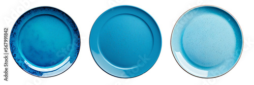 blue plate set photo