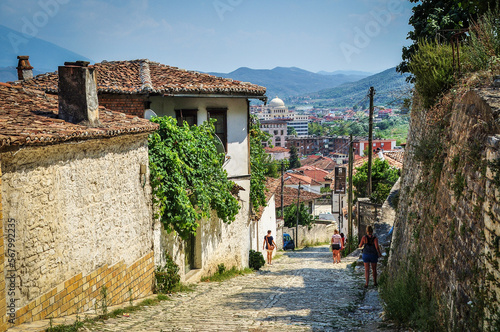 Street view in Berat, Albania
