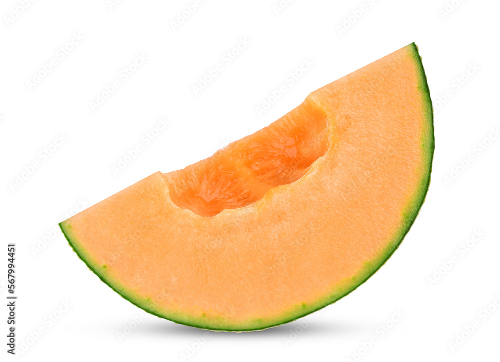Slices of cantaloupe melon isolated on transparent background. PNG Slices of cantaloupe melon isolated on transparent background. PNG