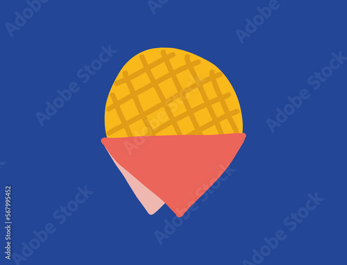 illustration of a dutch stroopwafel
