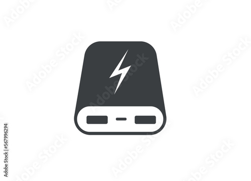 power bank charger portable icon vector illustration on a white background