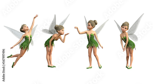 3d render fairy , fantasy and magical creature