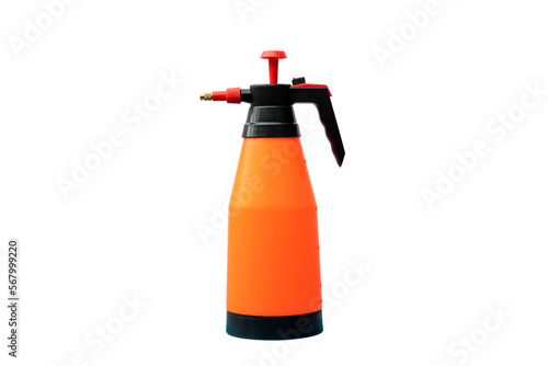 Obraz na płótnie Sprayer hand pump small 2 litter bottle on isolated white background w salonie