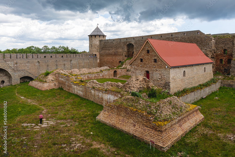 Medieval fortifications inside Ivangorod fortress