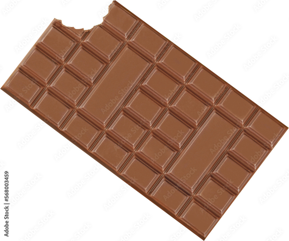 Bitten Chocolate Bar - Isolated Bitten Chocolate Bar - Isolated
