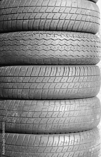 old worn out summer tires