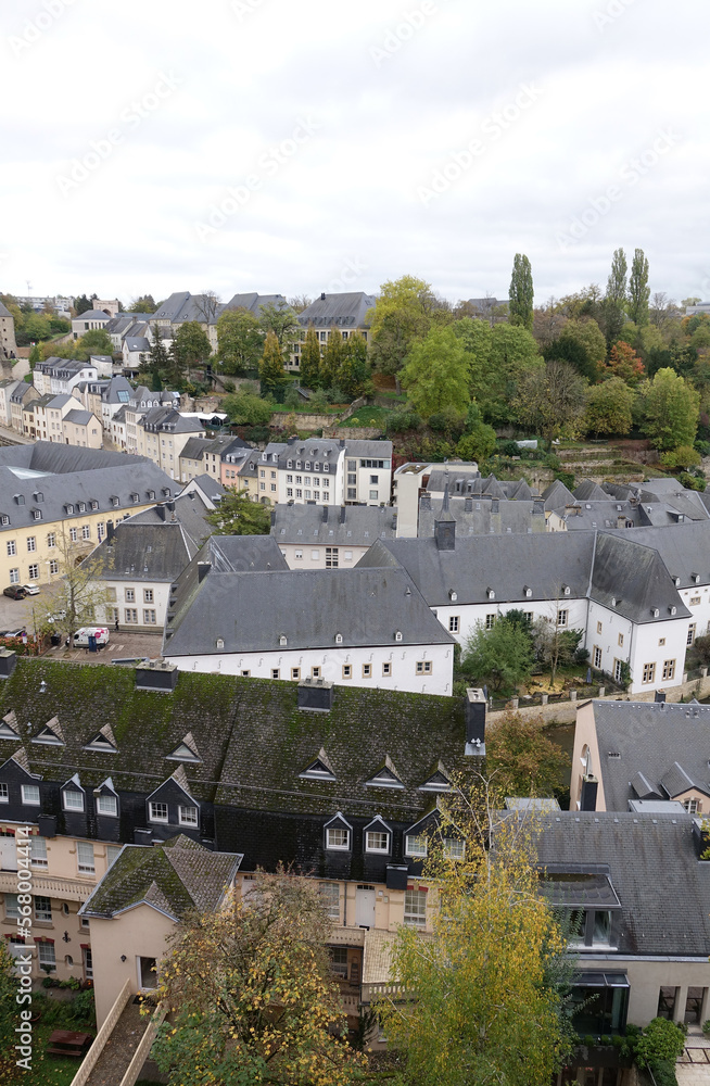 Obraz premium Stadtteil Grund in Luxemburg (Stadt)