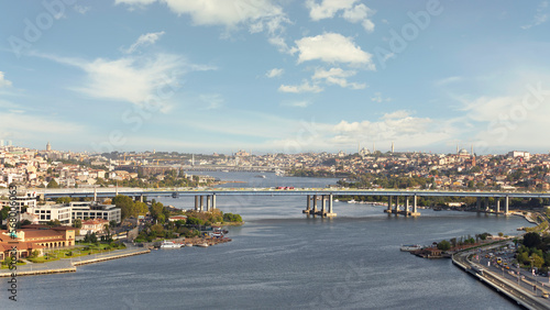 Istanbul city view from Pierre Loti Teleferik station overlooking Golden Horn, Eyup District, Istanbul, Turkey © Khaled El-Adawi