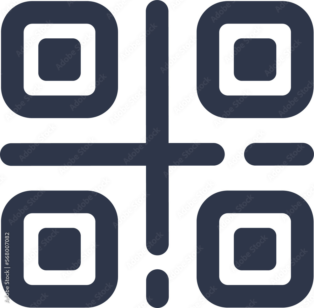 Obraz premium QR code icon in black colors. Scan QR code signs illustration.