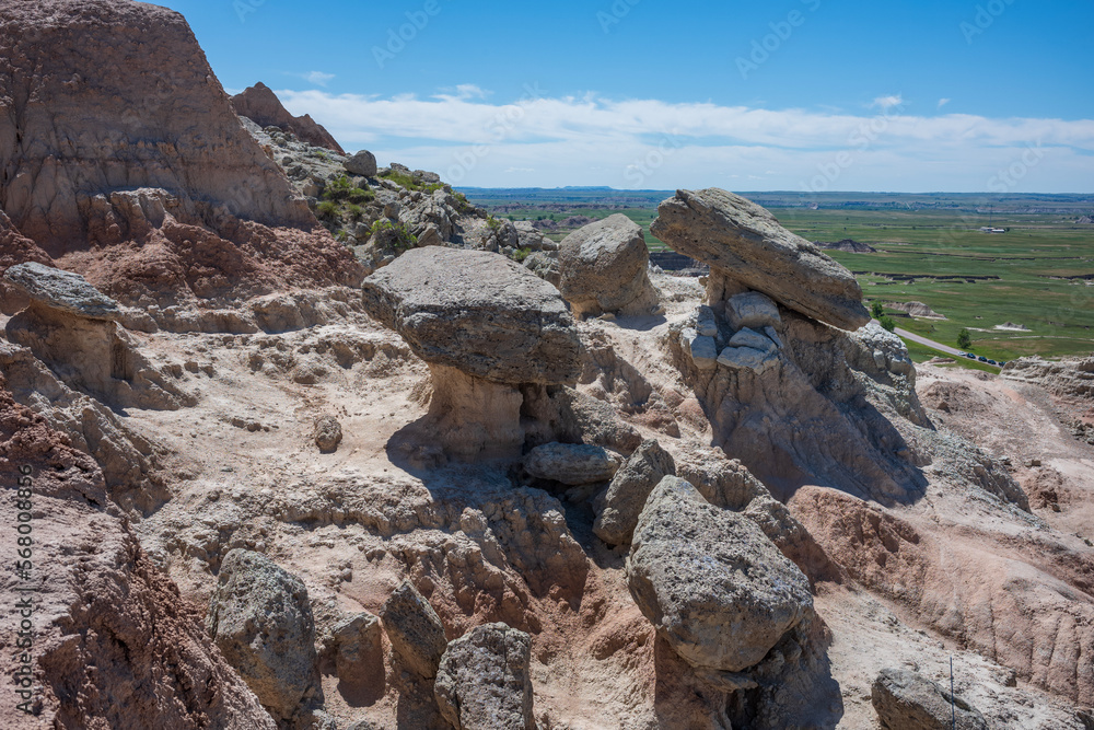 Badlands National Park Castle Trail in the afternoon