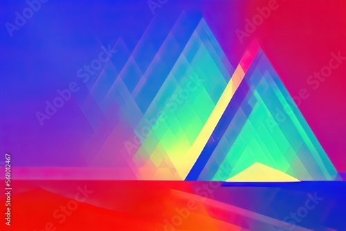 A Modern Wallpaper Design with Triangular Abstract Templates..