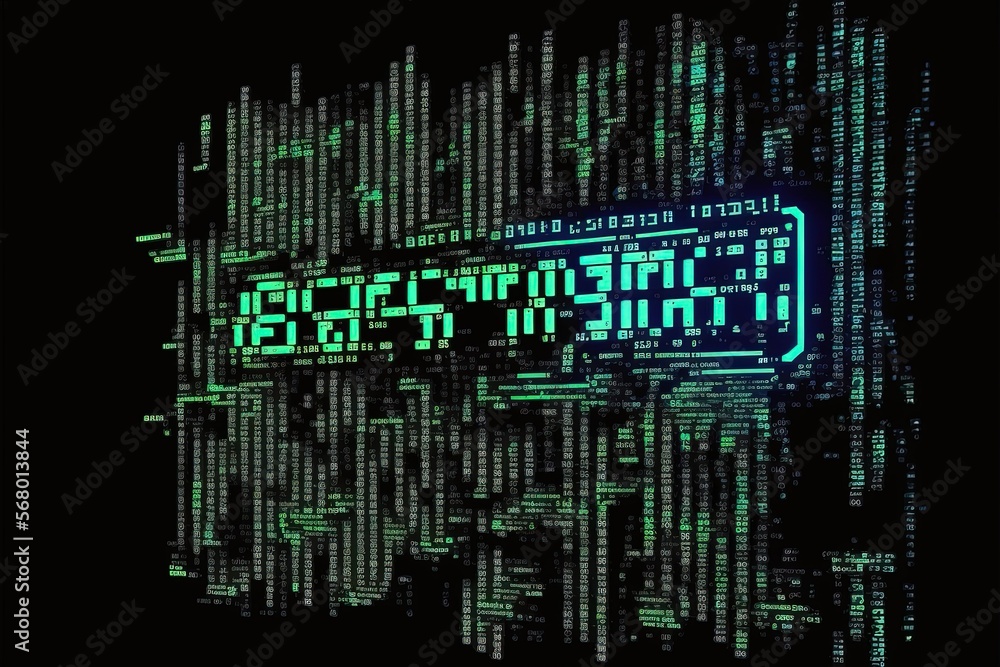 Obraz premium Digital illustration about Computer and Technology. Generative AI.