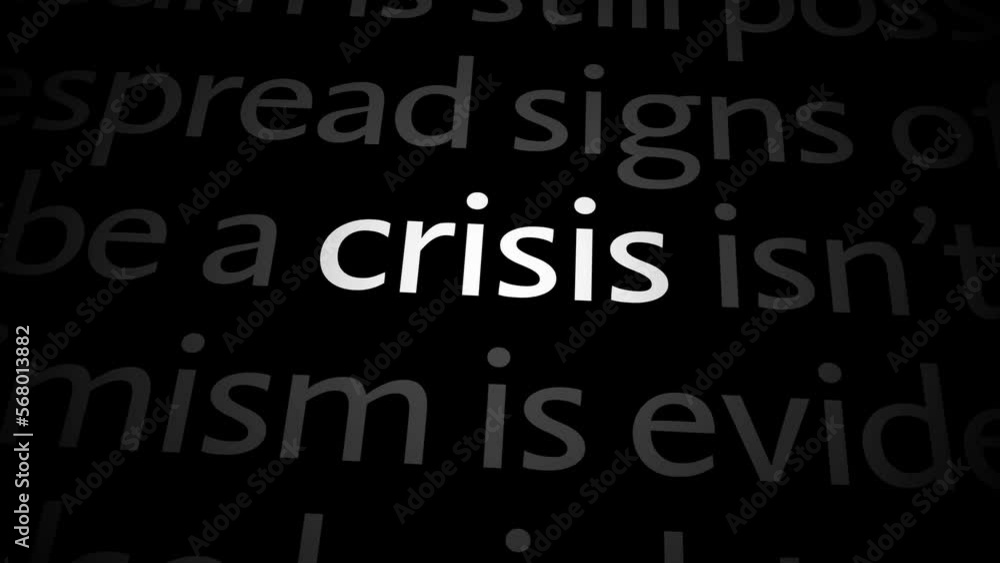 Loop of economic news articles with focus on single word. Topic economic crisis and recession. Loop of economic news articles with focus on single word. Topic economic crisis and recession.