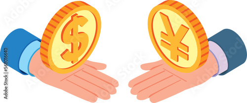 ドルと円の取引