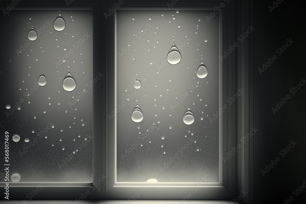 Raindrops to overlay on the window in gray, background weather, and