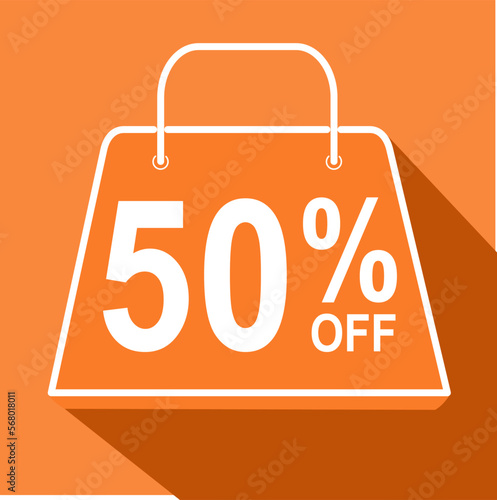 label with fifty percent discount price,50% off