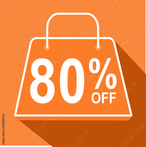 eighty percent discount price label,80% off