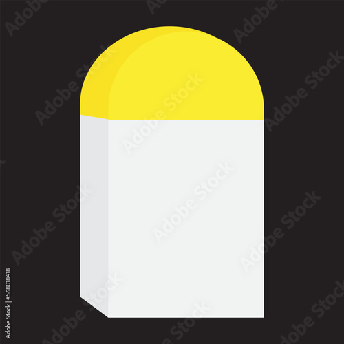 3d vector illustration of milestone isolated on black