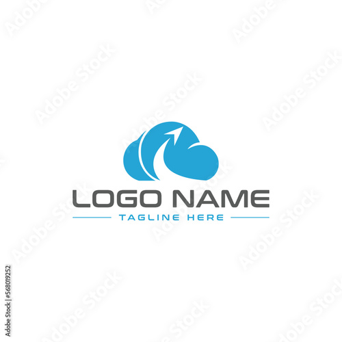 Modern cloud logo icon design