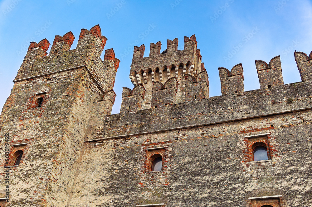 Scaliger Castle in Sirmione on lake Garda