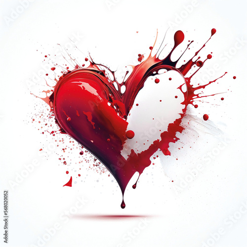 Herz Kunst Ölmalerei für Valentinstag, Muttertag und Liebe - Generative AI