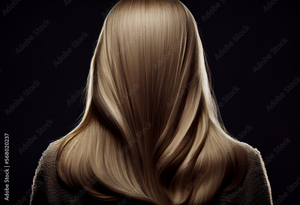 Perfekte, gesunde und glänzende blonde Haare im Fokus eines Portraits. Perfekt für Friseur- Haarfarbe- und Shampoo- werbung. -Generative Ai Perfekte, gesunde und glänzende blonde Haare im Fokus eines Portraits. Perfekt für Friseur- Haarfarbe- und Shampoo- werbung. -Generative Ai