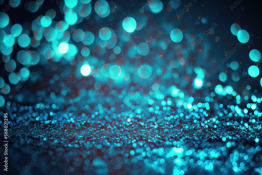 Sparkles in the background Glittery backdrop. rough surface with shine. light blue desaturation Various neon lights. Generative AI