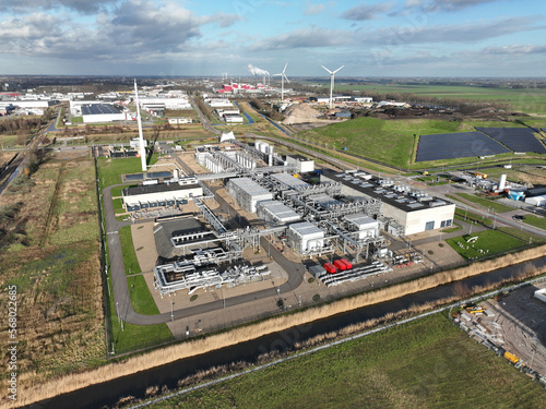 Aerial video captures the a gas storage complex in Alkmaar, highlighting its critical role in ensuring energy security and stability in the region.