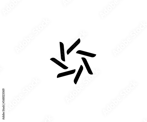 Twisted monogram logo. white logo and black background vector logo background.